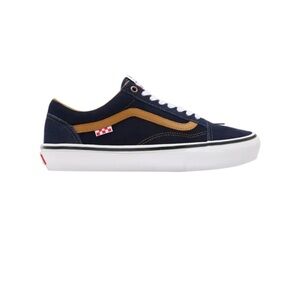 Vans Skate Old Skool Low-Top Sneakers in Navy and Tan